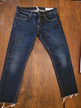 rag & bone Women's Dark Indigo Cropped Jeans